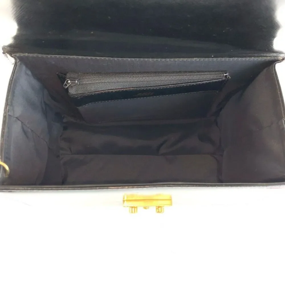 Versace Sunburst Patent Leather Vanity Bag